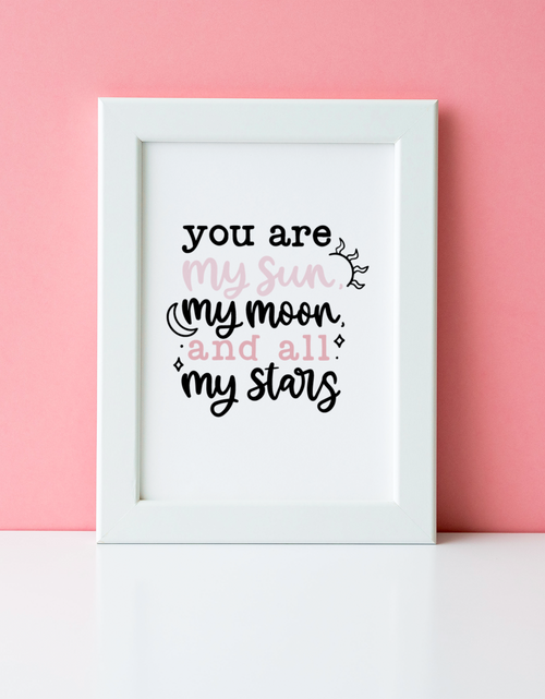 Load image into Gallery viewer, You Are My Sun, My Moon Valentine's Day Home Wall Decor Print by WinsterCreations™ Official Store

