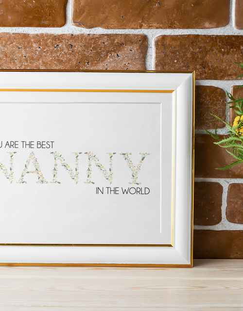 Load image into Gallery viewer, You Are The Best Nanny In The World Mothers Day 2022 Home Simple Room Wall Decor Print by WinsterCreations™ Official Store
