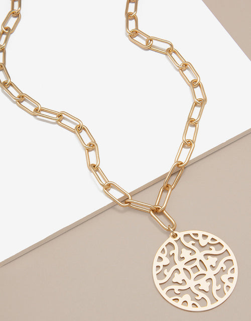 Load image into Gallery viewer, Rising Sun Pendant Chain Necklace by ZENZII
