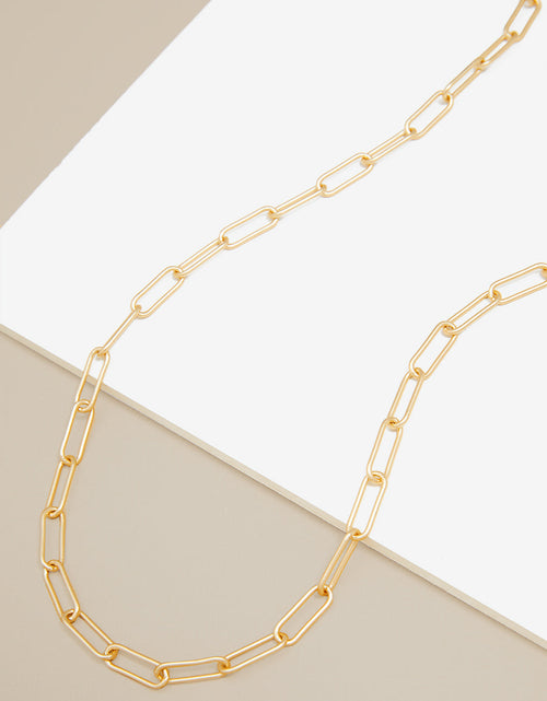Load image into Gallery viewer, Margot Paperclip Link Long Necklace by ZENZII
