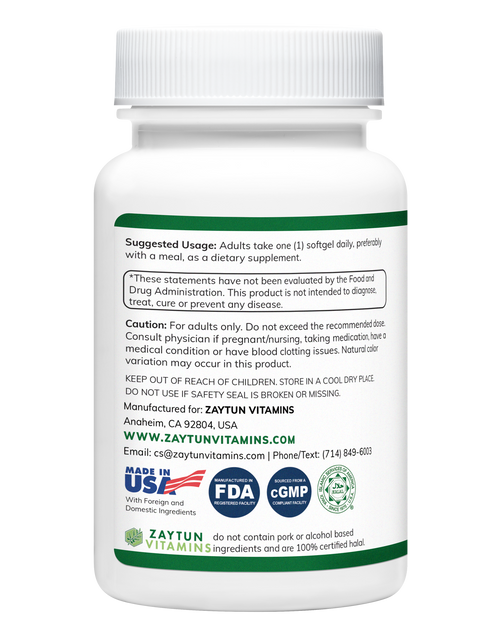 Load image into Gallery viewer, Halal CoQ 10 Softgels by Zaytun Vitamins
