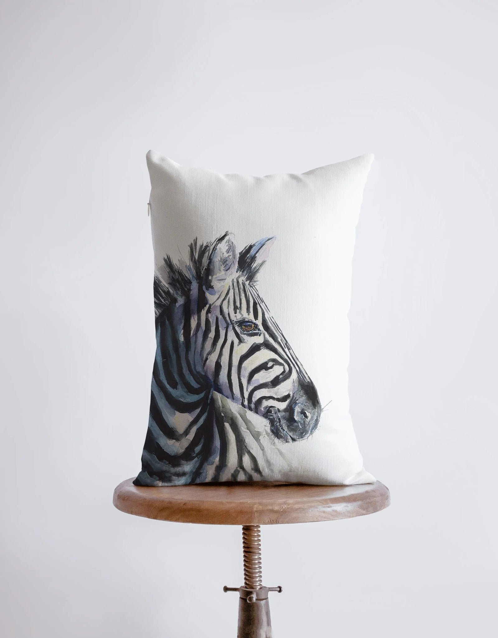 Zebra |  Watercolor Zebra | 12x18 | Pillow Cover | African Animal | Animal Lover | Unique Pillow Cases | Animal Pillow | Animal Print Pillow by UniikPillows