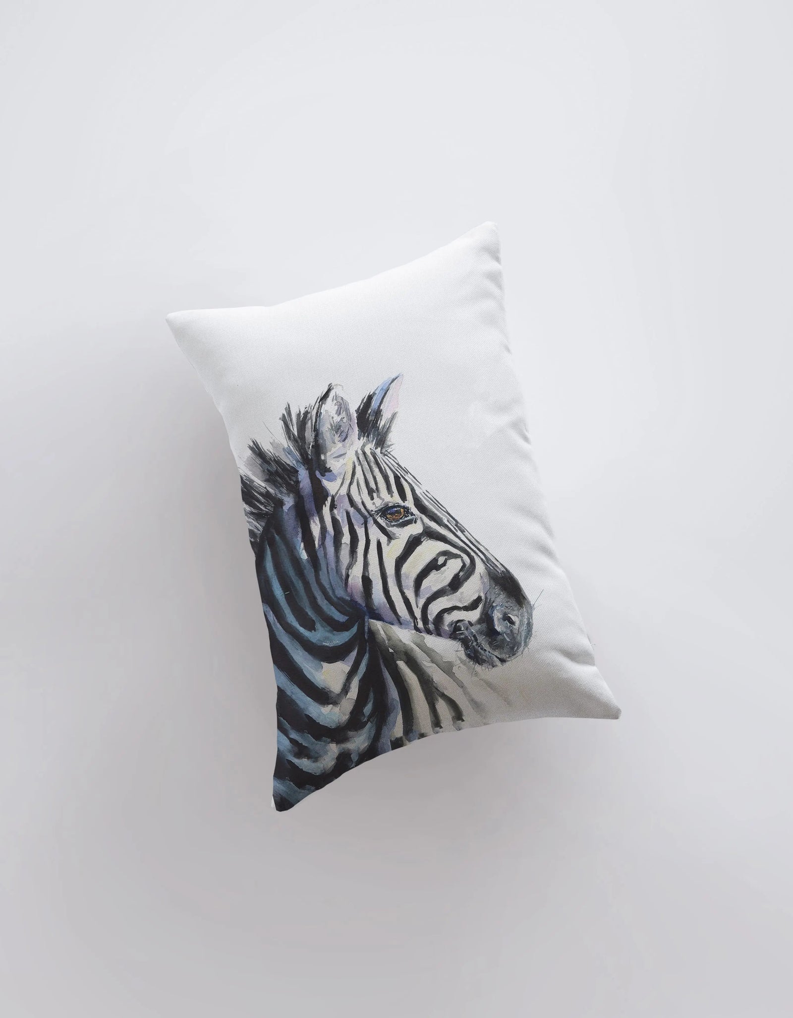 Zebra |  Watercolor Zebra | 12x18 | Pillow Cover | African Animal | Animal Lover | Unique Pillow Cases | Animal Pillow | Animal Print Pillow by UniikPillows