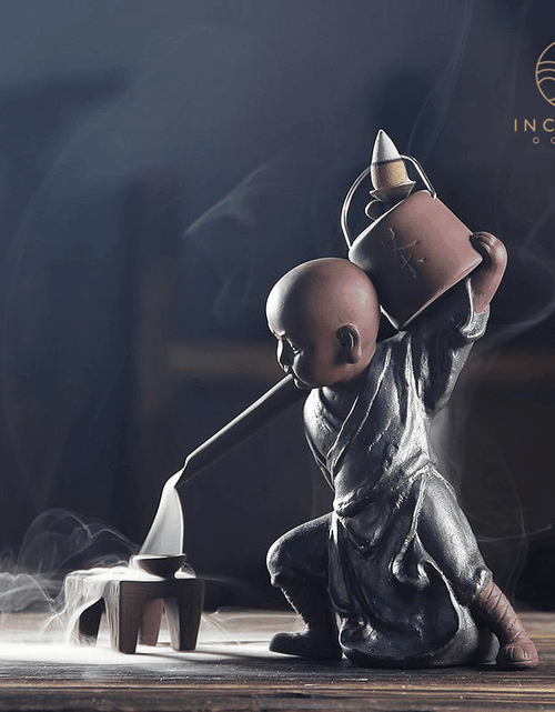 Load image into Gallery viewer, Zen Kung Fu Monk Incense Burner by incenseocean
