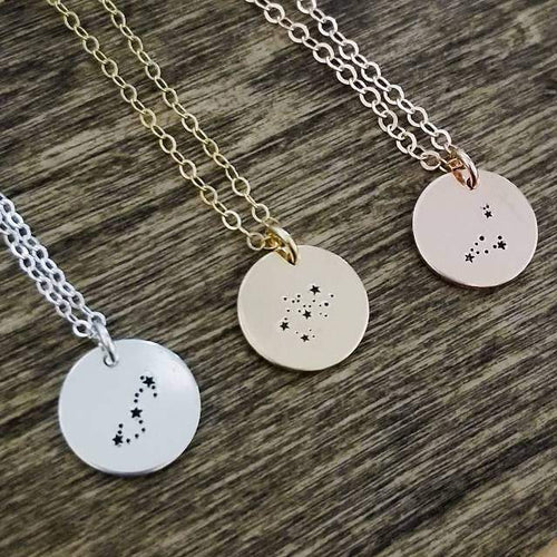 Load image into Gallery viewer, Zodiac Disc Necklace by Salt and Sparkle
