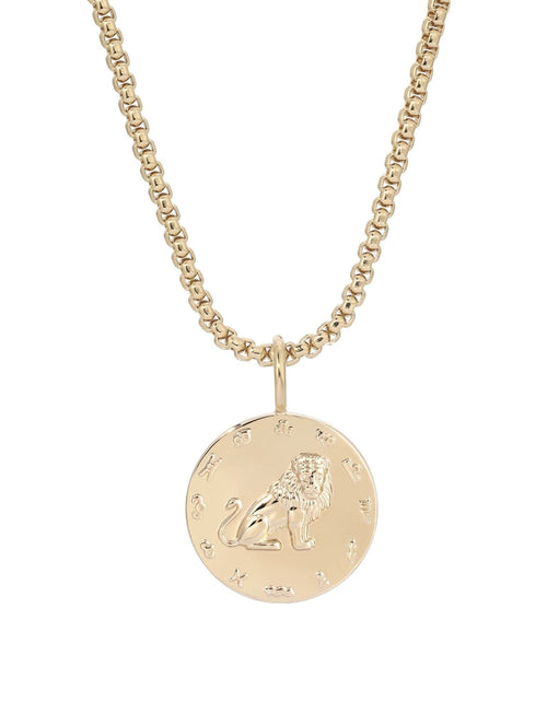 Load image into Gallery viewer, Zodiac Pendant &amp; Thin Box Chain Necklace by eklexic jewelry
