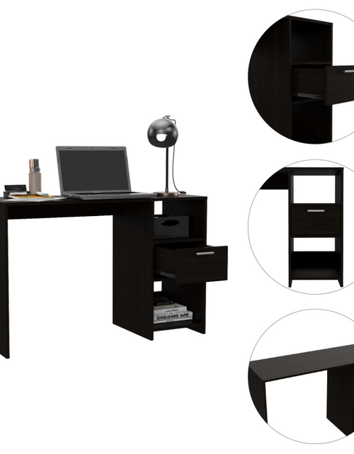 Load image into Gallery viewer, Arlington Writing Computer Desk, One Drawer, Two Shelves by FM FURNITURE
