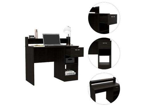 Load image into Gallery viewer, Charlotte Computer Desk, Two Shelves, One  Drawer by FM FURNITURE
