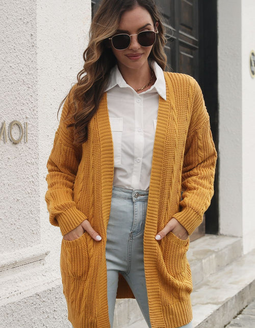 Load image into Gallery viewer, Open Front Longline Cardigan with Pockets
