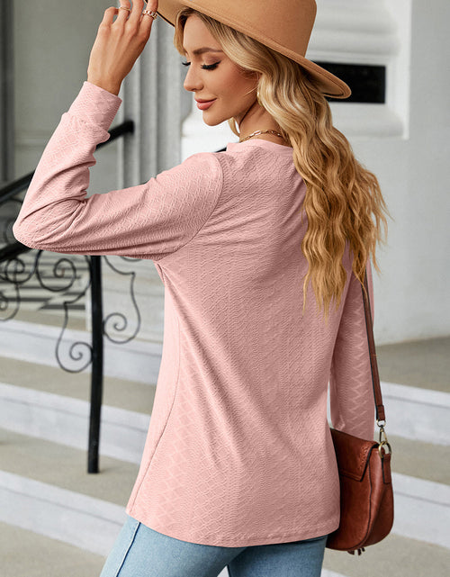 Load image into Gallery viewer, Notched Long Sleeve T-Shirt
