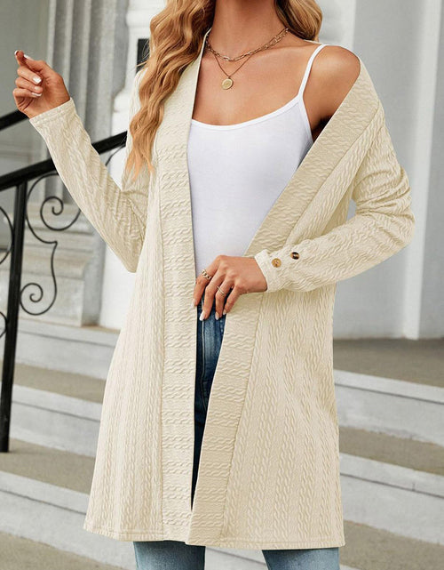Load image into Gallery viewer, Open Front Long Sleeve Cardigan
