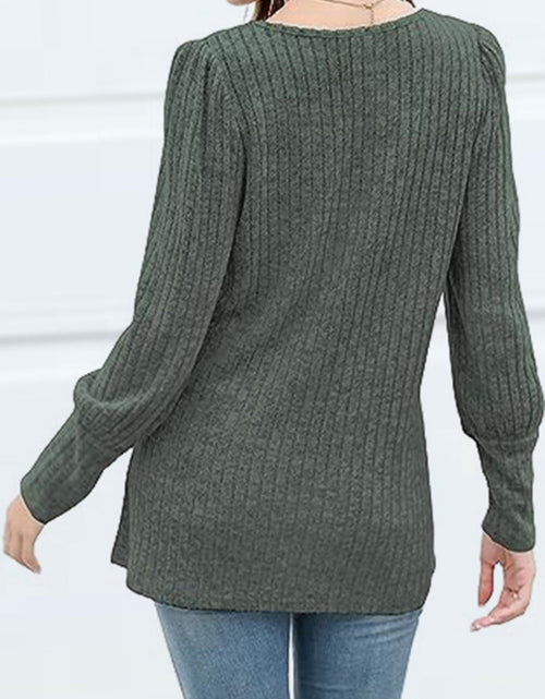Load image into Gallery viewer, Decorative Button Square Neck Top
