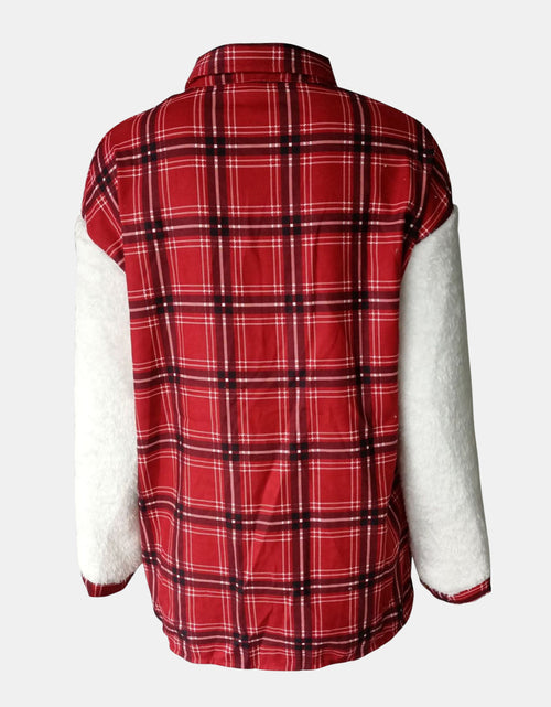 Load image into Gallery viewer, Fuzzy Button Up Long Sleeve Jacket
