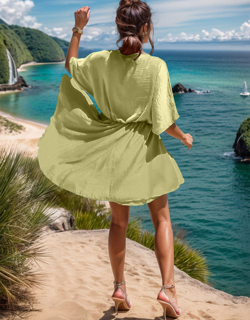 Load image into Gallery viewer, Surplice Half Sleeve Mini Dress
