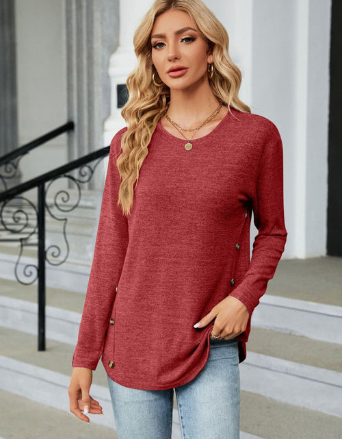 Load image into Gallery viewer, Round Neck Long Sleeve T-Shirt
