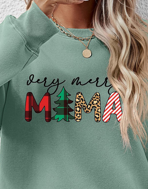 Load image into Gallery viewer, Letter Graphic Round Neck Long Sleeve Sweatshirt
