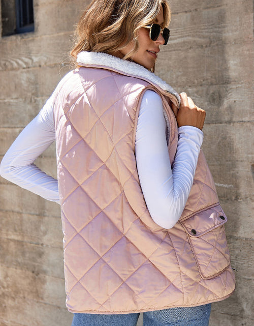Load image into Gallery viewer, Fuzzy Zip Up Vest Coat with Pockets
