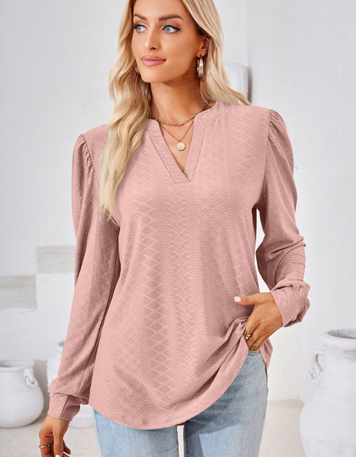 Load image into Gallery viewer, V-Neck Puff Sleeve Blouse
