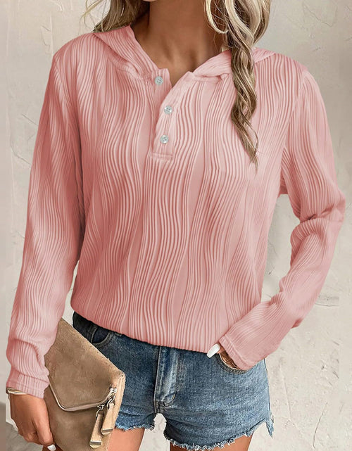 Load image into Gallery viewer, Textured Long Sleeve Hoodie
