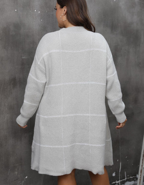 Load image into Gallery viewer, Plus Size Round Neck Long Sleeve Sweater Dress
