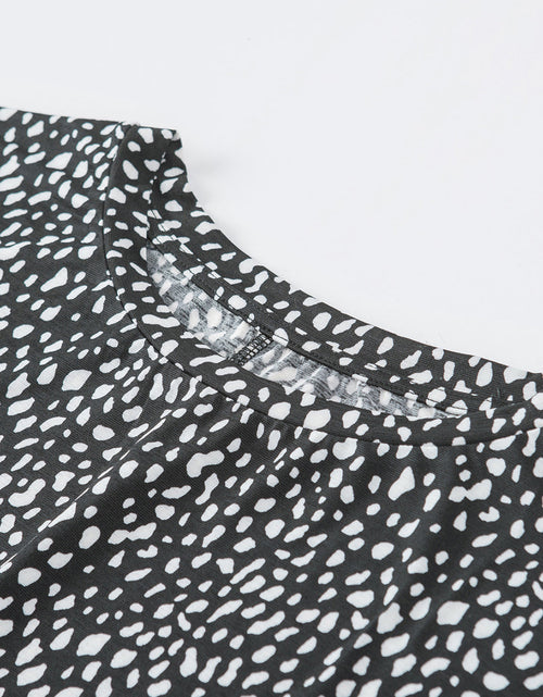 Load image into Gallery viewer, Animal Print Round Neck Tunic Tee with Pockets
