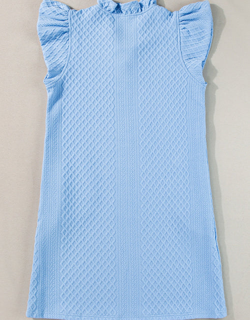 Load image into Gallery viewer, Ruffled V-Neck Cap Sleeve Mini Dress
