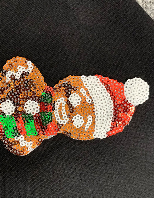 Load image into Gallery viewer, Sequin Gingerbread Man Long Sleeve Sweatshirt
