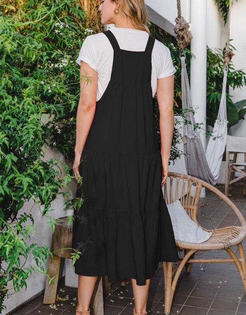 Load image into Gallery viewer, ODDI Full Size Sleeveless Tiered Midi Dress
