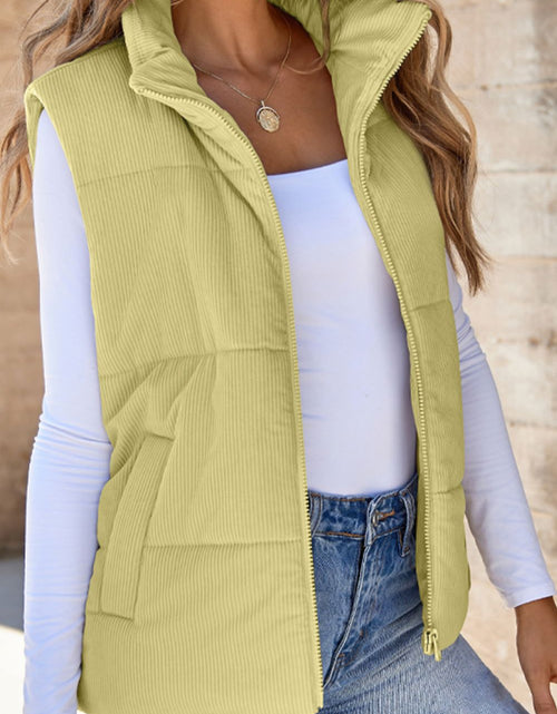 Load image into Gallery viewer, Zip Up Turtleneck Vest Coat
