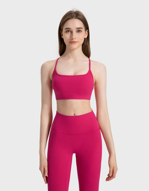 Load image into Gallery viewer, Millennia Crisscross Back Scoop Neck Active Cami with Detachable Chest Pads
