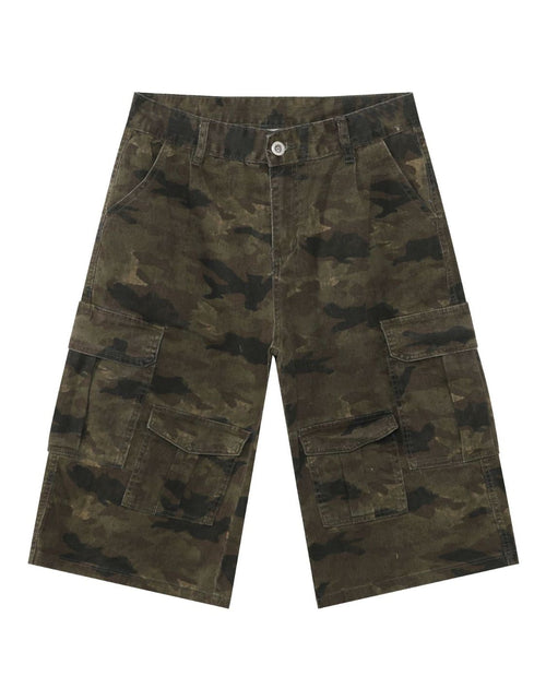 Load image into Gallery viewer, Men's Camouflage Wide Leg Cargo Jeans
