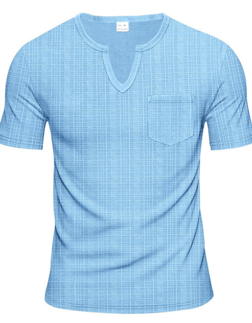 Load image into Gallery viewer, Men's Full Size Notched Short Sleeve T-Shirt Plus Size
