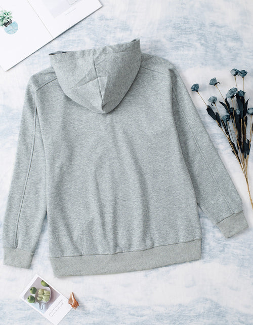 Load image into Gallery viewer, Lace-Up Dropped Shoulder Hoodie
