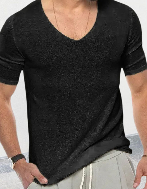 Load image into Gallery viewer, Men's V-Neck Short Sleeve T-Shirt
