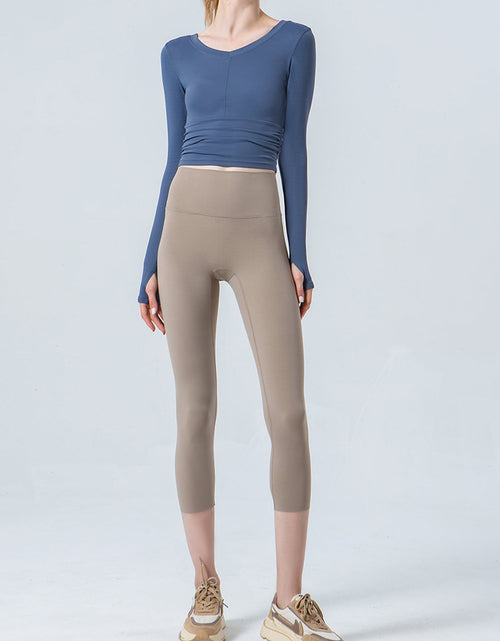 Load image into Gallery viewer, Wide Waistband Cropped Sports Leggings
