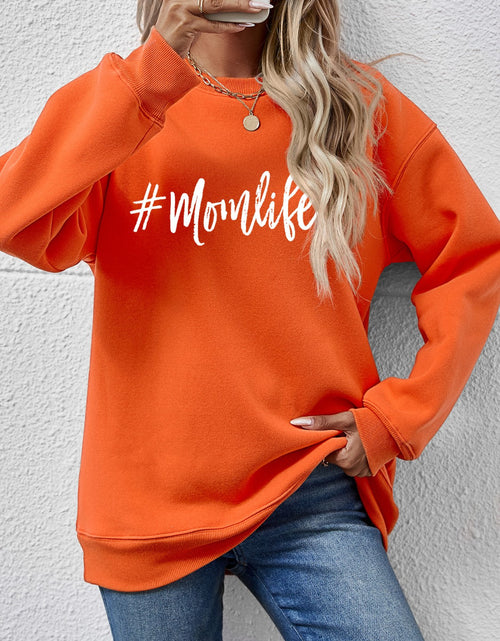 Load image into Gallery viewer, Letter Graphic Round Neck Sweatshirt
