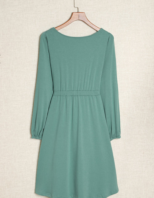 Load image into Gallery viewer, Julianna Button Up High Waist Long Sleeve Dress by Poppy Lee Lane
