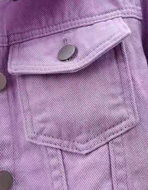 Load image into Gallery viewer, Full Size Cropped  Denim Jacket Plus Size
