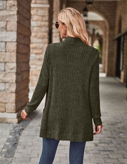 Load image into Gallery viewer, Open Front Cardigan with Pockets
