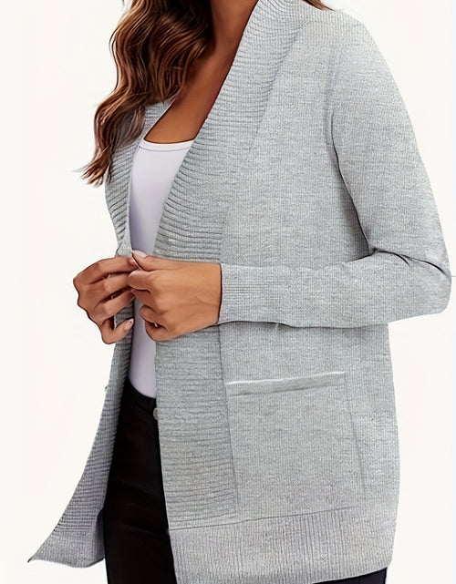 Load image into Gallery viewer, Open Front Long Sleeve Sweater Cardigan
