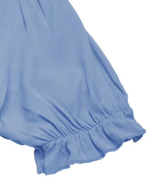 Load image into Gallery viewer, Notched Short Sleeve Tiered Midi Dress
