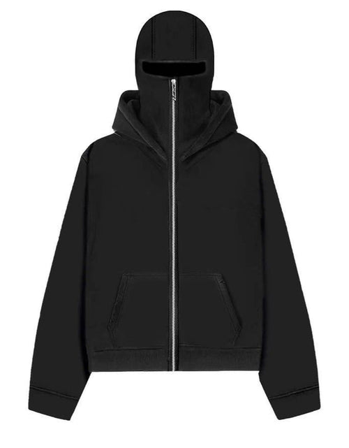 Load image into Gallery viewer, Men's Zip Up Long Sleeve Hoodie with Mask
