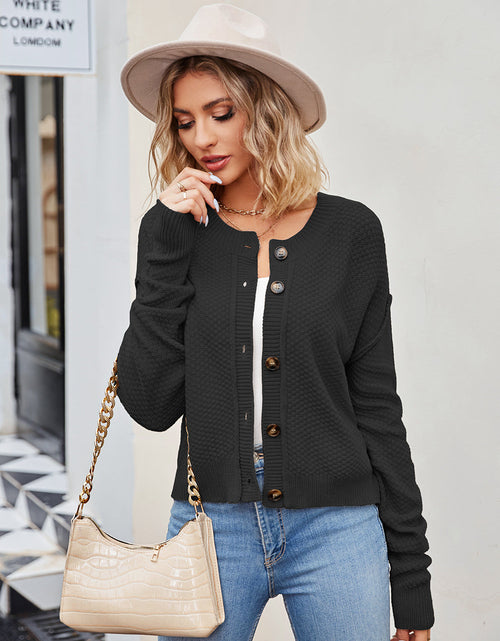 Load image into Gallery viewer, Button Down Exposed Seam Cardigan
