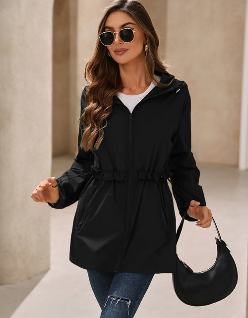 Load image into Gallery viewer, Ivy Lane Outdoor Waterproof Long Sleeve Hooded Windbreaker
