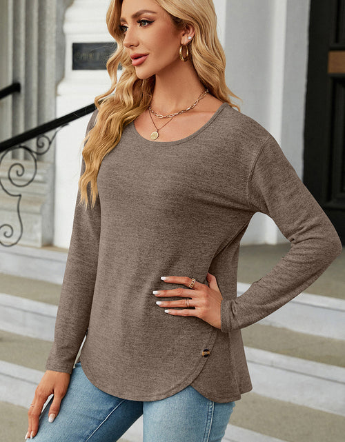 Load image into Gallery viewer, Round Neck Long Sleeve T-Shirt
