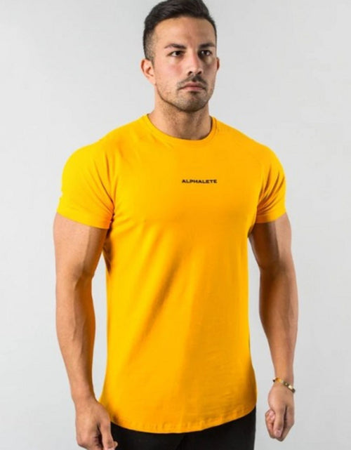 Load image into Gallery viewer, Men's Plus Size Letter Round Neck Short Sleeve T-Shirt
