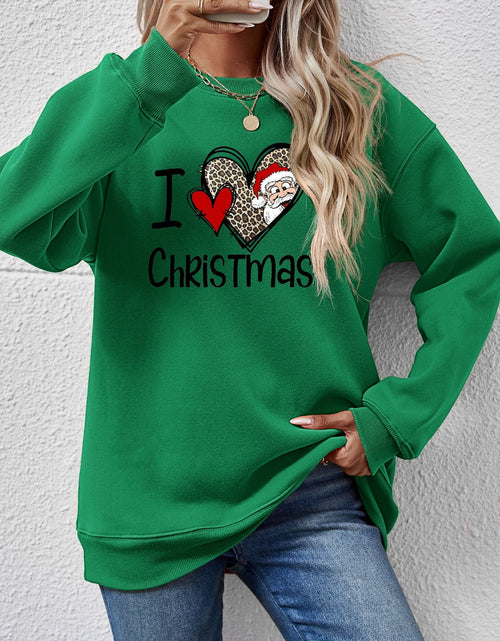 Load image into Gallery viewer, CHRISTMAS Graphic Round Neck Sweatshirt

