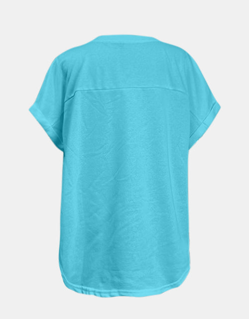 Load image into Gallery viewer, Sequin Round Neck Short Sleeve T-Shirt
