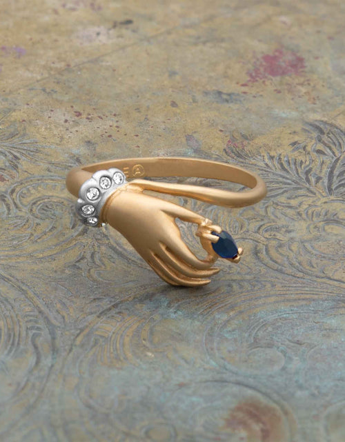 Load image into Gallery viewer, Vintage Austrian Crystals 18k Yellow Gold Matte or Polished Finish Made in USA by PVD Vintage Jewelry
