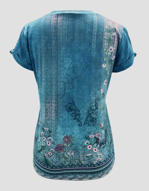 Load image into Gallery viewer, Printed Round Neck Short Sleeve T-Shirt
